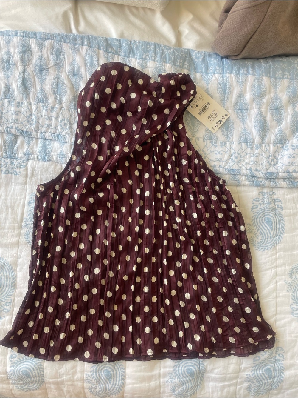 Zara polka dot tank blouse